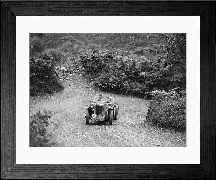 Framed Print : 1935 MG PB of the Cream Cracker Team taking part in a motoring trial in Devon, late 1930s Framed Print : 1935 MG PB of the Cream Cracker Team taking part in a motoring trial in Devon, late 1930s