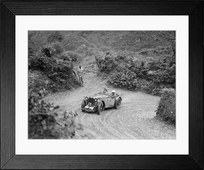 Framed Print : 1934 MG PA of the Cream Cracker team taking part in a motoring trial in Devon, late 1930s Framed Print : 1934 MG PA of the Cream Cracker team taking part in a motoring trial in Devon, late 1930s