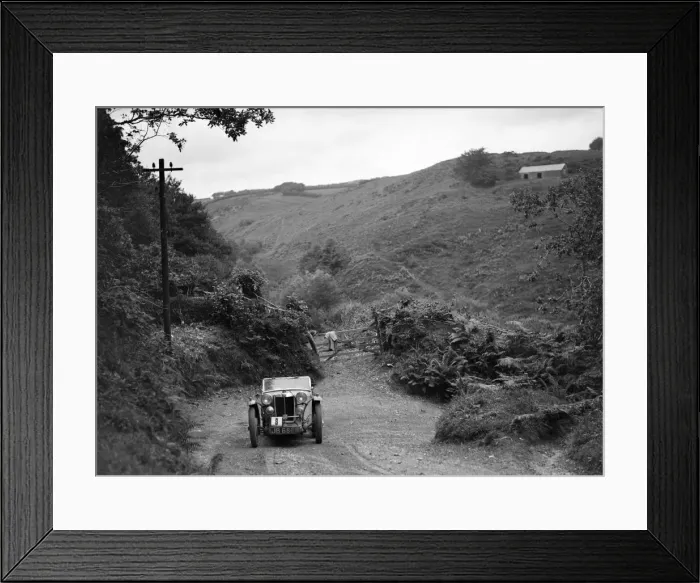 Framed Print : MG Magnette / Magna of the Three Musketeers team taking part in a motoring trial, Devon, late 1930s Framed Print : MG Magnette / Magna of the Three Musketeers team taking part in a motoring trial, Devon, late 1930s