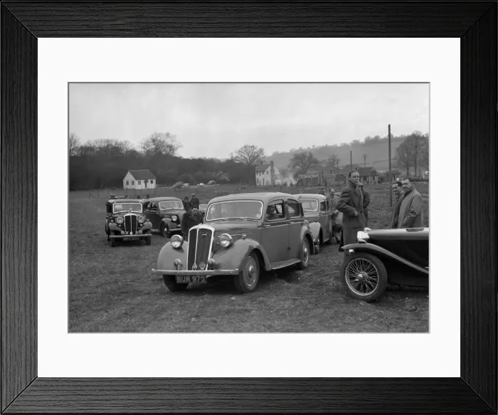 Framed Print : Standard Twelve and Standard Ten saloon, Standard Car Owners Club Southern Counties Trial, 1938 Framed Print : Standard Twelve and Standard Ten saloon, Standard Car Owners Club Southern Counties Trial, 1938