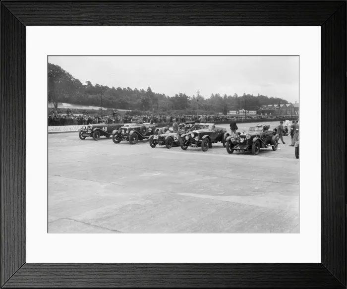 Framed Print : Cars on the start line at the JCC Members Day, Brooklands, 4 July 1931. Artist: Bill Brunell Framed Print : Cars on the start line at the JCC Members Day, Brooklands, 4 July 1931. Artist: Bill Brunell