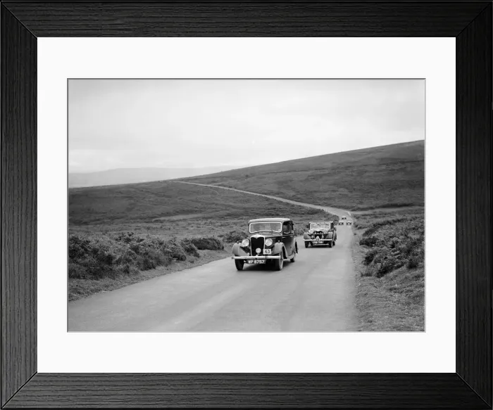 Framed Print : LA Fortys Riley Falcon ahead of J Boardmans Riley Kestrel at the MCC Torquay Rally, July 1937 Framed Print : LA Fortys Riley Falcon ahead of J Boardmans Riley Kestrel at the MCC Torquay Rally, July 1937
