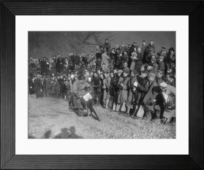 Framed Print : 172 cc SOS of RWH Hole competing in the MCC Lands End Trial, Beggars Roost, Devon, 1936 Framed Print : 172 cc SOS of RWH Hole competing in the MCC Lands End Trial, Beggars Roost, Devon, 1936