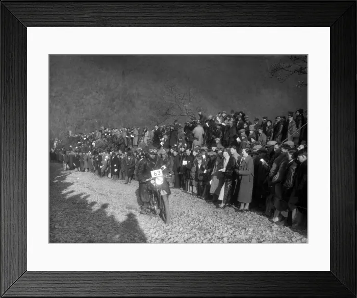 Framed Print : 498 cc Levis of AJ Hicks competing in the MCC Lands End Trial, Beggars Roost, Devon, 1936 Framed Print : 498 cc Levis of AJ Hicks competing in the MCC Lands End Trial, Beggars Roost, Devon, 1936