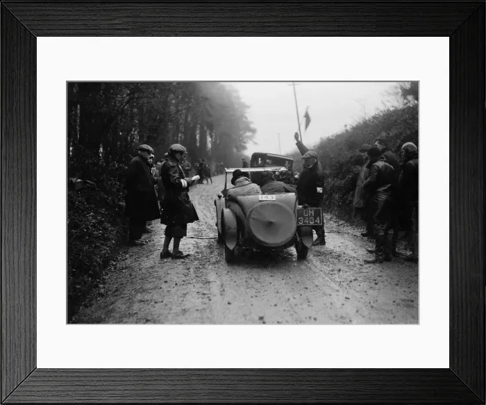 Framed Print : Morris Minor of KC McGuffie competing in the MCC Exeter Trial, Blackhill, Dorset, 1930 Framed Print : Morris Minor of KC McGuffie competing in the MCC Exeter Trial, Blackhill, Dorset, 1930