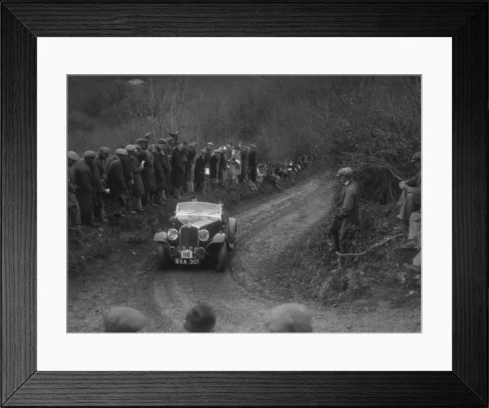 Framed Print : Triumph of HF Burt competing in the MCC Lands End Trial, 1935. Artist: Bill Brunell