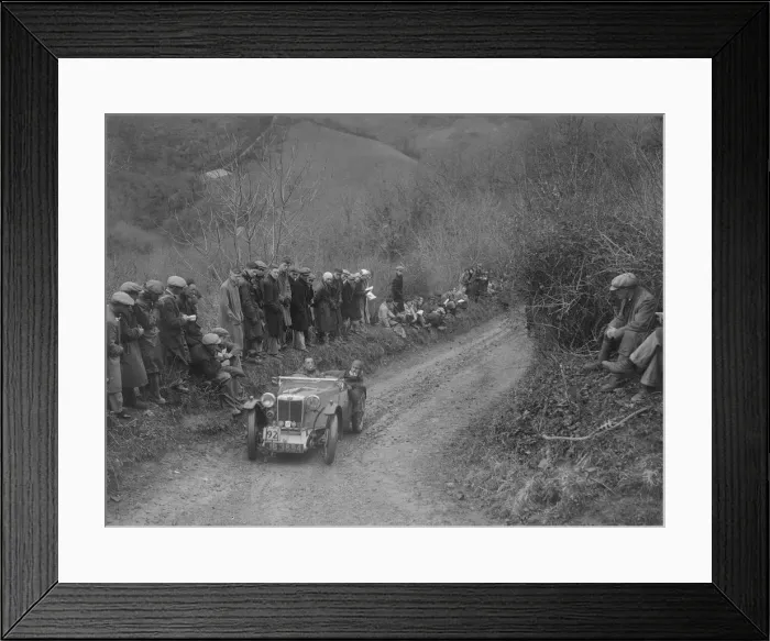 Framed Print : MG PA of Jack Bastock of the Cream Cracker Team competing in the MCC Lands End Trial, 1935 Framed Print : MG PA of Jack Bastock of the Cream Cracker Team competing in the MCC Lands End Trial, 1935