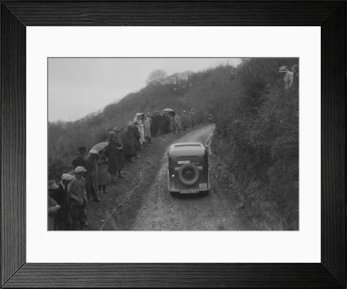 Framed Print : Standard saloon of AG Jones competing in the MCC Lands End Trial, 1935. Artist: Bill Brunell Framed Print : Standard saloon of AG Jones competing in the MCC Lands End Trial, 1935. Artist: Bill Brunell