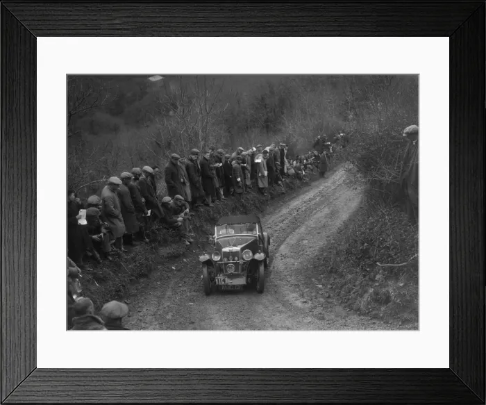 Framed Print : MG PA of JWS Johnson competing in the MCC Lands End Trial, 1935. Artist: Bill Brunell Framed Print : MG PA of JWS Johnson competing in the MCC Lands End Trial, 1935. Artist: Bill Brunell