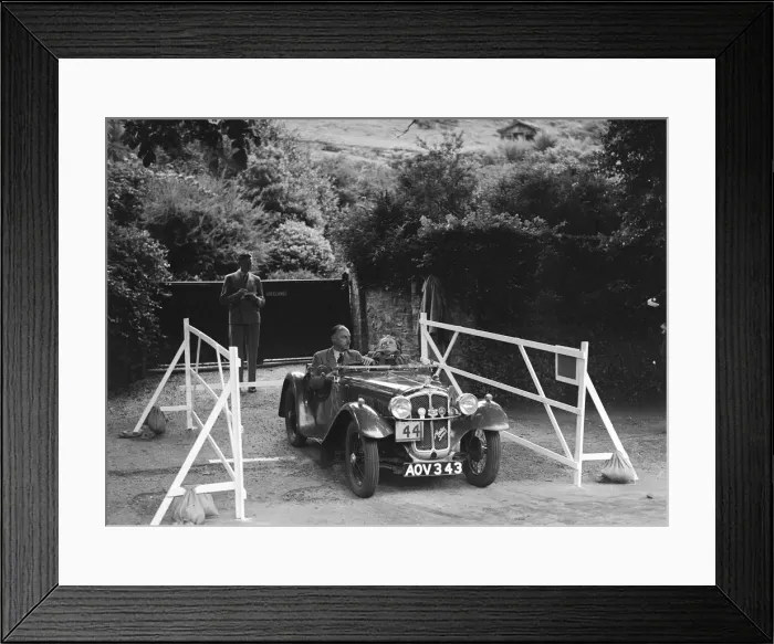 Framed Print : Austin 7 of JG Orford, winner of a premier award at the MCC Torquay Rally, July 1937 Framed Print : Austin 7 of JG Orford, winner of a premier award at the MCC Torquay Rally, July 1937