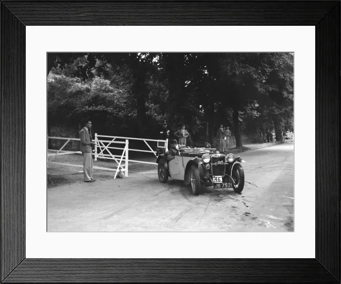Framed Print : Cream Cracker Team MG PB of CAN May competing at the MCC Torquay Rally, July 1937 Framed Print : Cream Cracker Team MG PB of CAN May competing at the MCC Torquay Rally, July 1937
