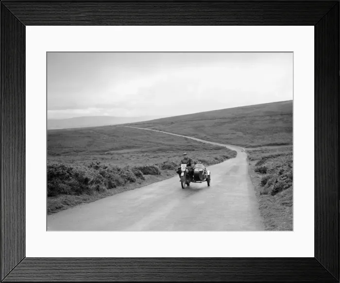 Framed Print : 490 cc Norton and sidecar of CF Crossby, winner of a silver award, MCC Torquay Rally, July 1937 Framed Print : 490 cc Norton and sidecar of CF Crossby, winner of a silver award, MCC Torquay Rally, July 1937