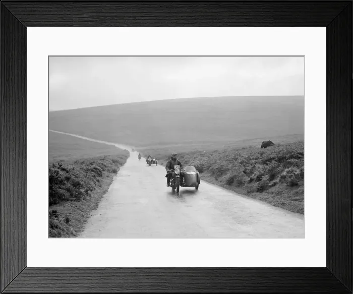 Framed Print : 490 cc AJW and sidecar of GH Bull, winner of a premier award, MCC Torquay Rally, July 1937 Framed Print : 490 cc AJW and sidecar of GH Bull, winner of a premier award, MCC Torquay Rally, July 1937