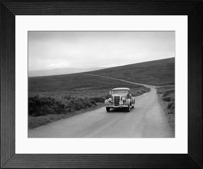 Framed Print : DJH Curries Ford V8, winner of a silver award at the MCC Torquay Rally, July 1937 Framed Print : DJH Curries Ford V8, winner of a silver award at the MCC Torquay Rally, July 1937