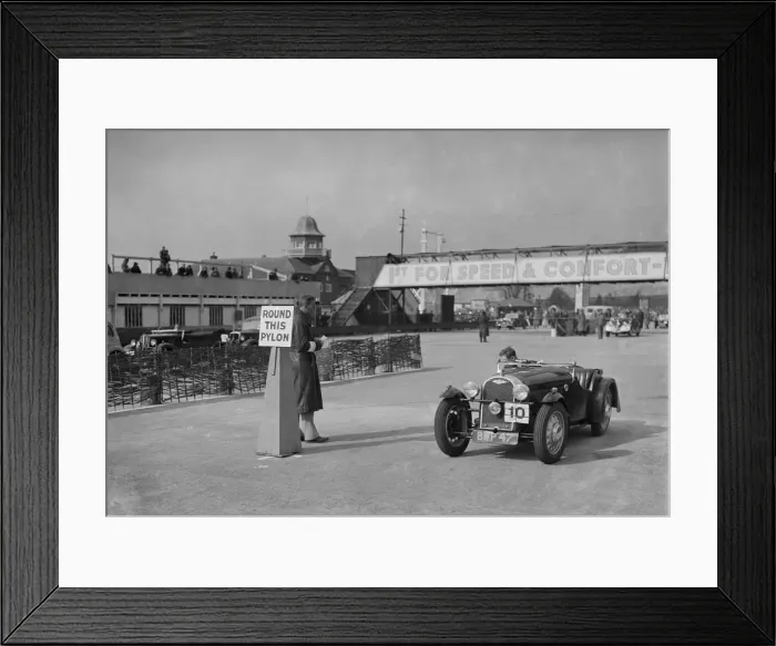 Framed Print : Morgan 4 / 4 competing in the JCC Rally, Brooklands, Surrey, 1939. Artist: Bill Brunell Framed Print : Morgan 4 / 4 competing in the JCC Rally, Brooklands, Surrey, 1939. Artist: Bill Brunell