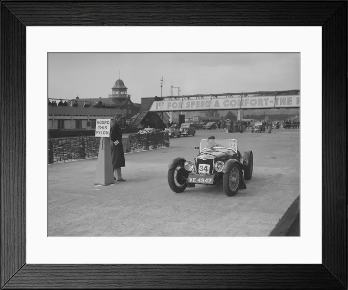 Framed Print : Riley sporting special competing in the JCC Rally, Brooklands, Surrey, 1939. Artist: Bill Brunell Framed Print : Riley sporting special competing in the JCC Rally, Brooklands, Surrey, 1939. Artist: Bill Brunell