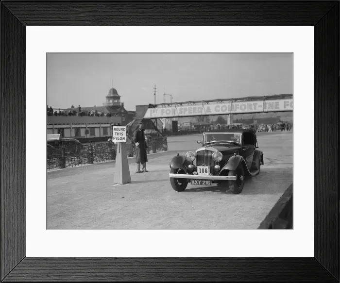 Framed Print : Bentley drophead coupe with Barker body competing in the JCC Rally, Brooklands, Surrey, 1939 Framed Print : Bentley drophead coupe with Barker body competing in the JCC Rally, Brooklands, Surrey, 1939