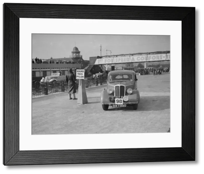 Framed Print : Standard competing in the JCC Rally, Brooklands, Surrey, 1939. Artist: Bill Brunell Framed Print : Standard competing in the JCC Rally, Brooklands, Surrey, 1939. Artist: Bill Brunell