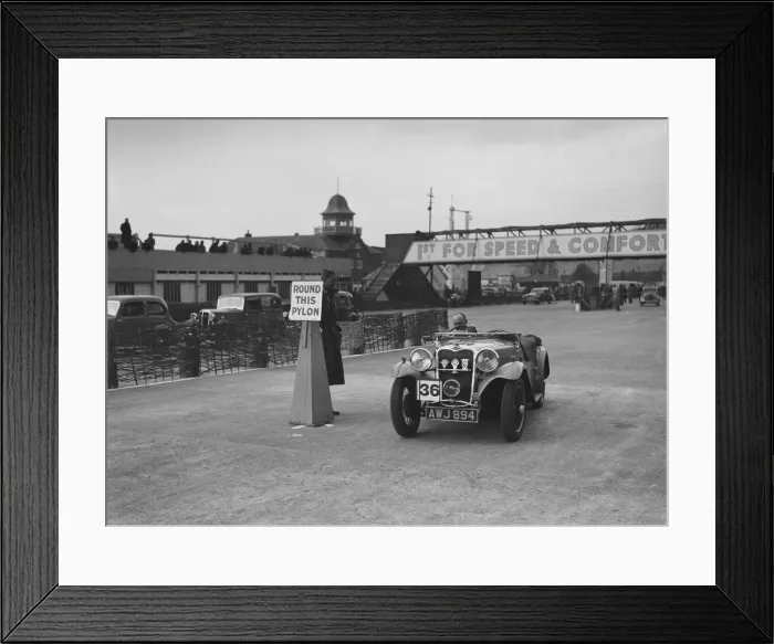 Framed Print : Singer sports competing in the JCC Rally, Brooklands, Surrey, 1939. Artist: Bill Brunell Framed Print : Singer sports competing in the JCC Rally, Brooklands, Surrey, 1939. Artist: Bill Brunell