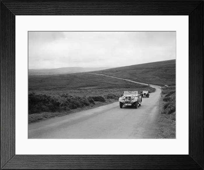 Framed Print : MG Shoreys Riley Lynx leading AL Bakers MG Magnette at the MCC Torquay Rally, July 1937 Framed Print : MG Shoreys Riley Lynx leading AL Bakers MG Magnette at the MCC Torquay Rally, July 1937
