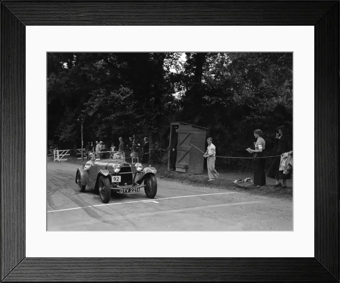 Framed Print : Peter Clarks HRG, winner of a silver award at the MCC Torquay Rally, July 1937 Framed Print : Peter Clarks HRG, winner of a silver award at the MCC Torquay Rally, July 1937