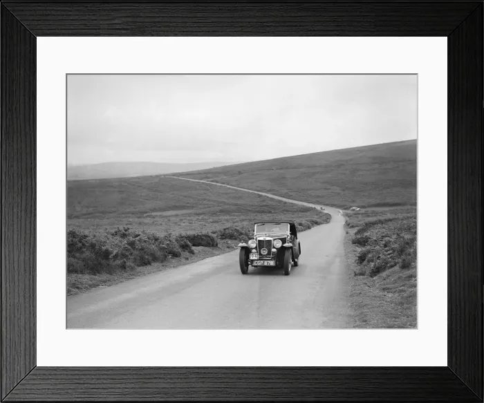 Framed Print : MG Magnette of H Koppenhagen competing at the MCC Torquay Rally, July 1937. Artist: Bill Brunell Framed Print : MG Magnette of H Koppenhagen competing at the MCC Torquay Rally, July 1937. Artist: Bill Brunell