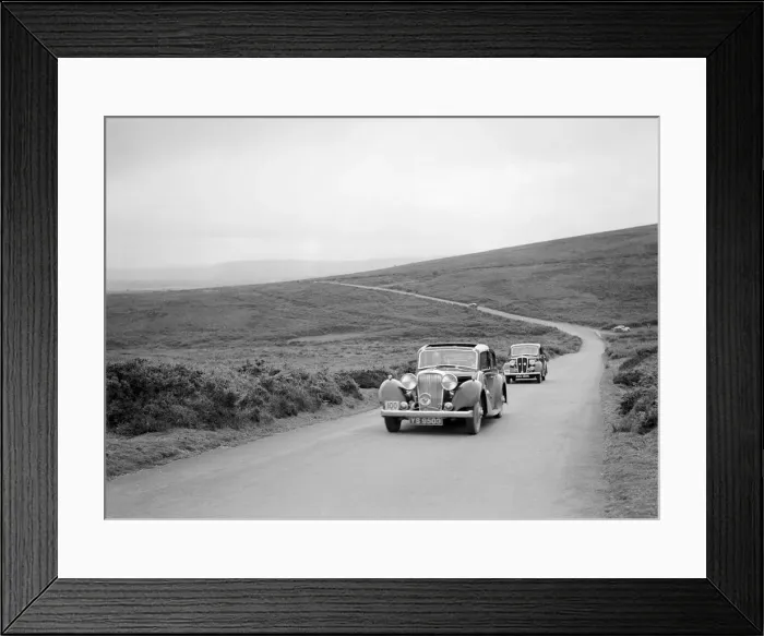 Framed Print : SS Stanleys Jaguar SS leading RS Mantles Standard Flying 12 at the MCC Torquay Rally, July 1937 Framed Print : SS Stanleys Jaguar SS leading RS Mantles Standard Flying 12 at the MCC Torquay Rally, July 1937