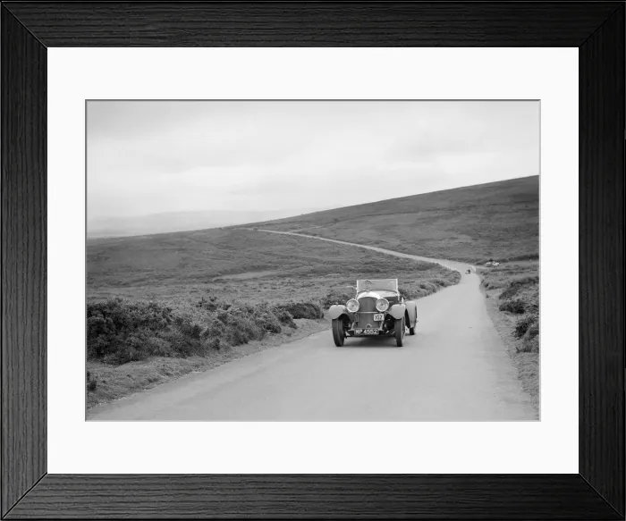 Framed Print : Bentley of FE Elgood, winner of a premier award at the MCC Torquay Rally, July 1937 Framed Print : Bentley of FE Elgood, winner of a premier award at the MCC Torquay Rally, July 1937