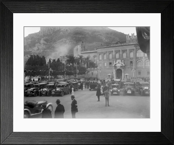 Framed Print : Monte Carlo Rally, Monaco, 1930. Artist: Bill Brunell Framed Print : Monte Carlo Rally, Monaco, 1930. Artist: Bill Brunell
