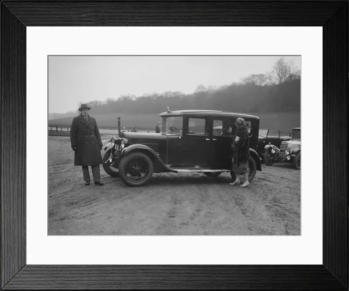 Framed Print : JKW Baines of the JCC with an Austin, 1930s. Artist: Bill Brunell Framed Print : JKW Baines of the JCC with an Austin, 1930s. Artist: Bill Brunell