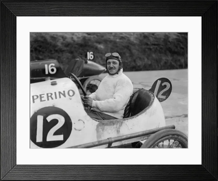 Framed Print : JS Wood in his Temperino at the JCC 200 Mile Race, Brooklands, Surrey, 1921. Artist: Bill Brunell