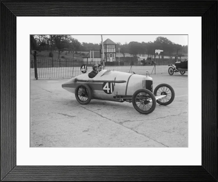 Framed Print : Sammy Davis in his AC at the JCC 200 Mile Race, Brooklands, Surrey, 1921. Artist: Bill Brunell Framed Print : Sammy Davis in his AC at the JCC 200 Mile Race, Brooklands, Surrey, 1921. Artist: Bill Brunell