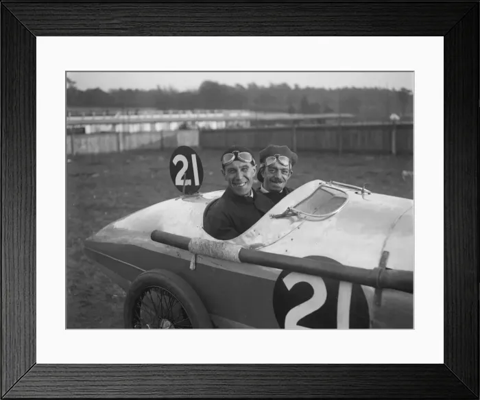 Framed Print : BA Davey in his AC at the JCC 200 Mile Race, Brooklands, Surrey, 1921. Artist: Bill Brunell Framed Print : BA Davey in his AC at the JCC 200 Mile Race, Brooklands, Surrey, 1921. Artist: Bill Brunell