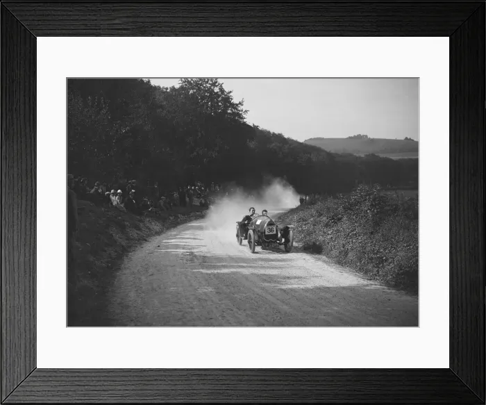 Framed Print : Raymond Mays Bugatti competing in a JCC hillclimb, South Harting, Sussex, 1922 Framed Print : Raymond Mays Bugatti competing in a JCC hillclimb, South Harting, Sussex, 1922