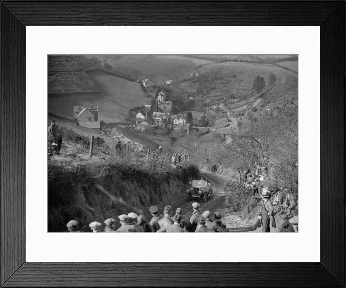 Framed Print : Riley Tourer competing in the MCC Lands End Trial, Beggars Roost, Devon, 1928 or 1929 Framed Print : Riley Tourer competing in the MCC Lands End Trial, Beggars Roost, Devon, 1928 or 1929