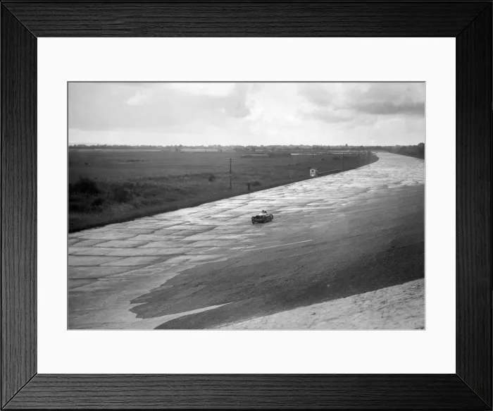 Framed Print : Leon Cushmans Austin 7 racer making a speed record attempt, Brooklands, 8 August 1931 Framed Print : Leon Cushmans Austin 7 racer making a speed record attempt, Brooklands, 8 August 1931