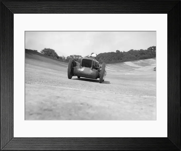 Framed Print : Leon Cushmans Austin 7 racer making a speed record attempt, Brooklands, 8 August 1931