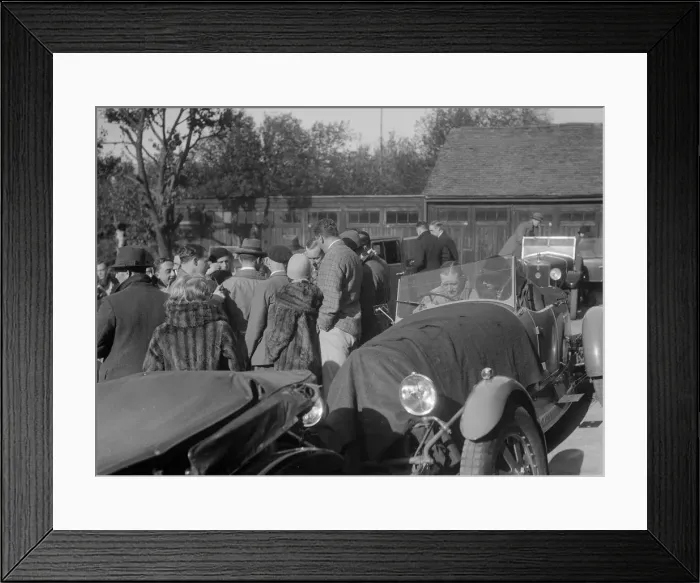 Framed Print : Bugatti Type 43 taking part in the Bugatti Owners Club car treasure hunt, 25 October 1931 Framed Print : Bugatti Type 43 taking part in the Bugatti Owners Club car treasure hunt, 25 October 1931
