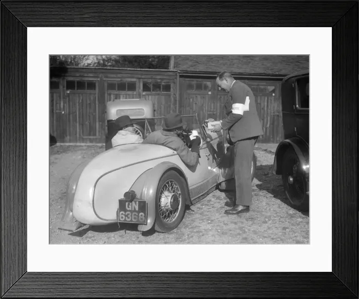 Framed Print : Wolseley Hornet with Swallow body at the Bugatti Owners Club car treasure hunt, 25 October 1931 Framed Print : Wolseley Hornet with Swallow body at the Bugatti Owners Club car treasure hunt, 25 October 1931