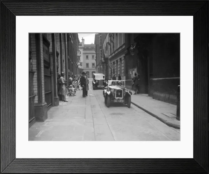 Framed Print : Austin 7 at a motor vehicle blessing ceremony. Artist: Bill Brunell Framed Print : Austin 7 at a motor vehicle blessing ceremony. Artist: Bill Brunell