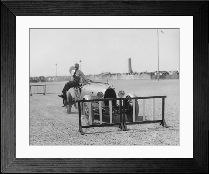Framed Print : Bugatti Type 43 with Grand Sport body, Boulogne Motor Week, France, 1928. Artist: Bill Brunell Framed Print : Bugatti Type 43 with Grand Sport body, Boulogne Motor Week, France, 1928. Artist: Bill Brunell