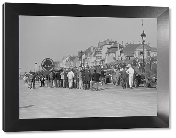 Cars on the seafront at Le Touquet, Boulogne Motor Week, France, 1928. Artist: Bill Brunell