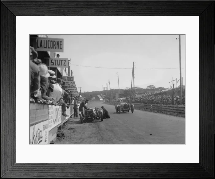 Framed Print : Bugatti Type 35 passing a Lombard in the pits at the Boulogne Motor Week, France, 1928 Framed Print : Bugatti Type 35 passing a Lombard in the pits at the Boulogne Motor Week, France, 1928