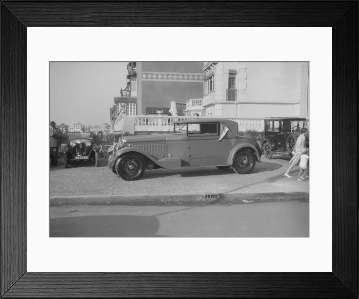 Framed Print : Minerva 2-door coupe at Boulogne Motor Week, France, 1928. Artist: Bill Brunell Framed Print : Minerva 2-door coupe at Boulogne Motor Week, France, 1928. Artist: Bill Brunell