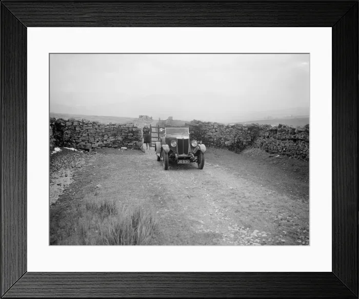 Framed Print : Kitty Brunell road testing a MG 18 / 80, April 1931. Artist: Bill Brunell Framed Print : Kitty Brunell road testing a MG 18 / 80, April 1931. Artist: Bill Brunell