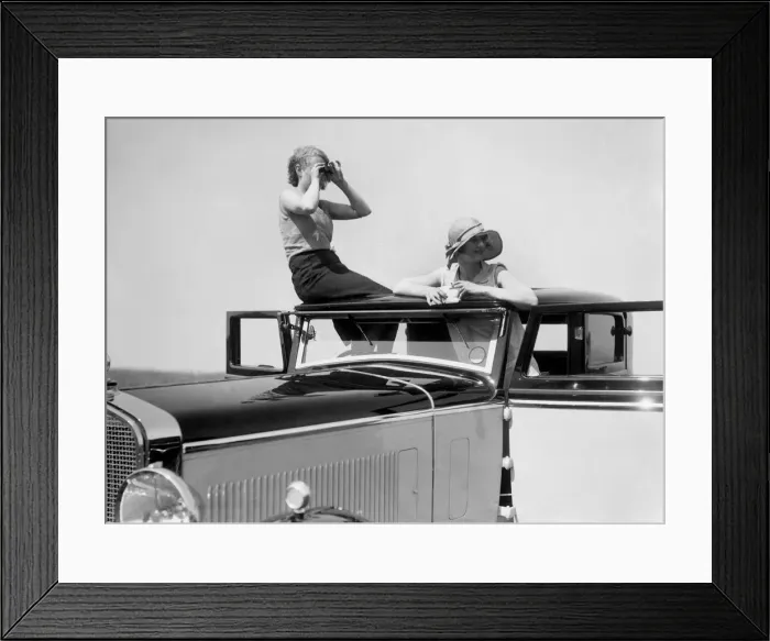 Framed Print : Kitty Brunell road testing a 1931 Delage D8. Artist: Bill Brunell Framed Print : Kitty Brunell road testing a 1931 Delage D8. Artist: Bill Brunell