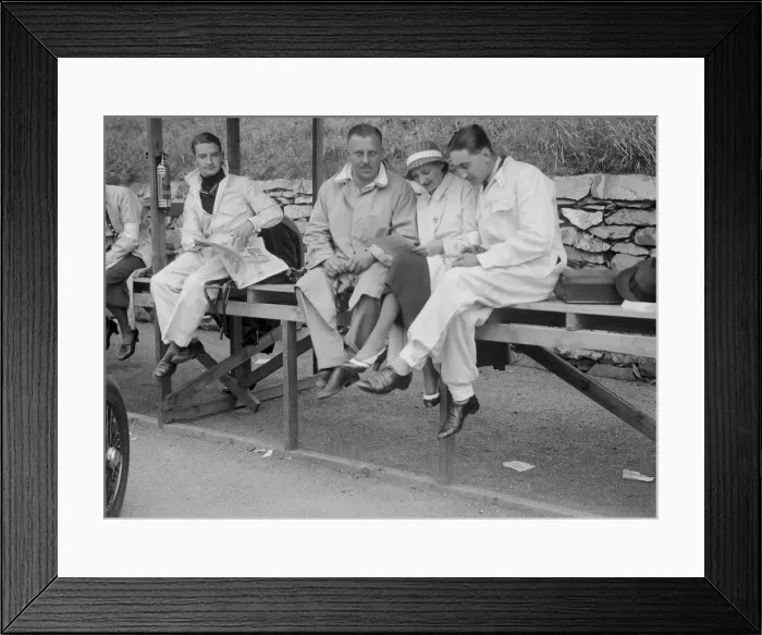Framed Print : Cyril Paul (centre) and other drivers at the RAC TT Race, Ards Circuit, Belfast, 1932 Framed Print : Cyril Paul (centre) and other drivers at the RAC TT Race, Ards Circuit, Belfast, 1932