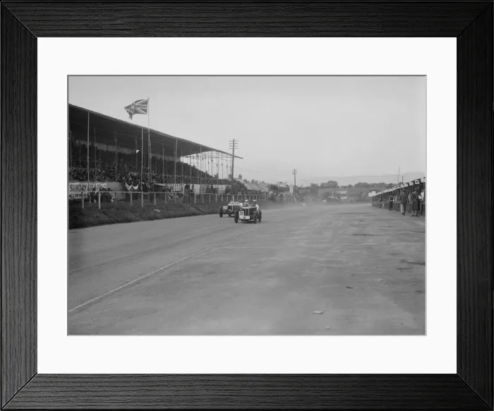 Framed Print : MG C type Midget of Cyril Paul and Riley of Edgar Maclure, RAC TT Race, Ards Circuit, Belfast, 1932 Framed Print : MG C type Midget of Cyril Paul and Riley of Edgar Maclure, RAC TT Race, Ards Circuit, Belfast, 1932
