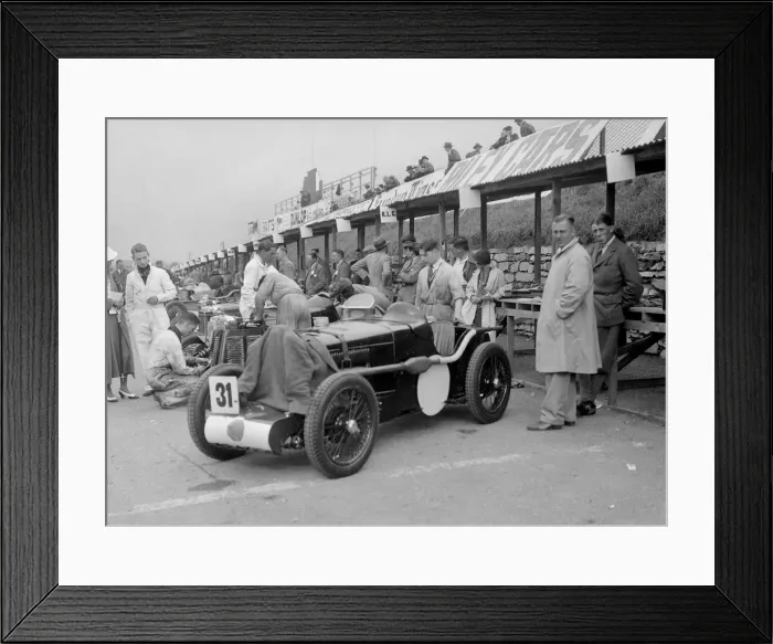 Framed Print : MG C type Midget of Cyril Paul in the pits at the RAC TT Race, Ards Circuit, Belfast, 1932 Framed Print : MG C type Midget of Cyril Paul in the pits at the RAC TT Race, Ards Circuit, Belfast, 1932