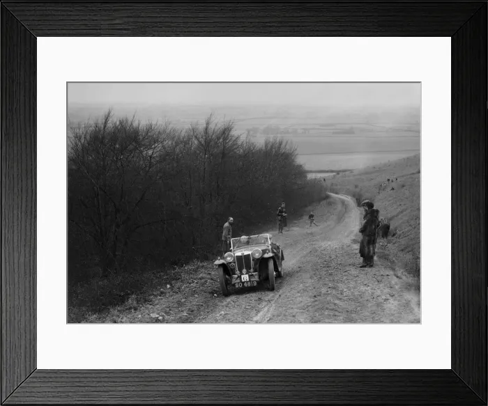 Framed Print : MG Magna competing in a trial, Crowell Hill, Chinnor, Oxfordshire, 1930s. Artist: Bill Brunell Framed Print : MG Magna competing in a trial, Crowell Hill, Chinnor, Oxfordshire, 1930s. Artist: Bill Brunell